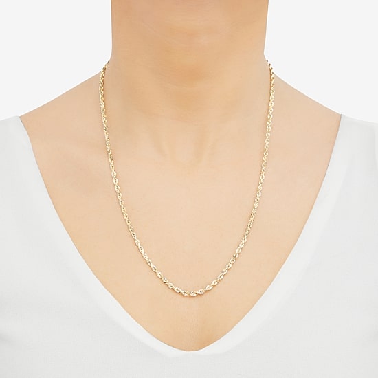 14K Gold Glitter Rope 20-24" 3mm Chain