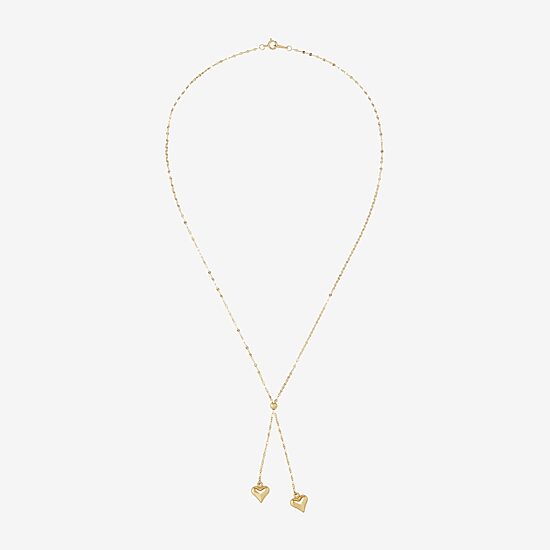 Gold Addiction Lariat Style Womens 14K Gold 18 Inch Y Necklace