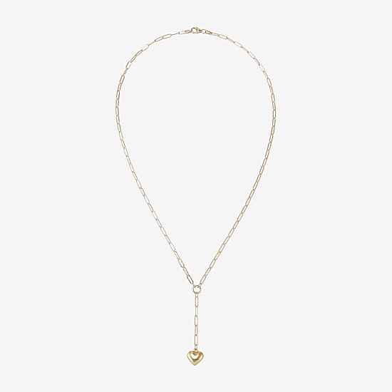 Gold Addiction Lariat Style Womens 10K Gold 18 Inch Y Necklace