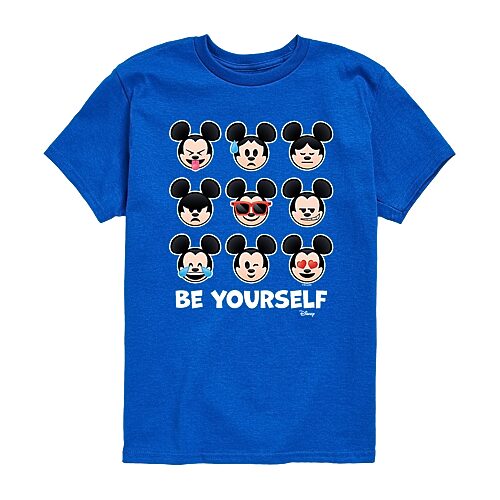 Disney Collection Little & Big Kid Boys Crew Neck Short Sleeve Regular Fit Mickey and Friends Mickey Mouse Graphic T-Shirt, X-large, Blue