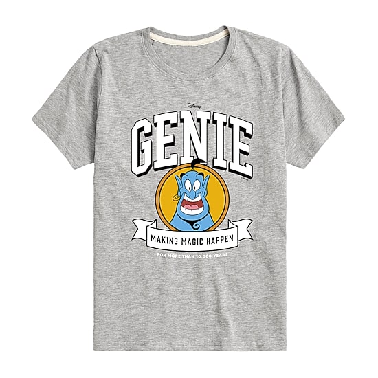 Disney Collection Genie Little & Big Kid Boys Crew Neck Short Sleeve Regular Fit Aladdin Graphic T-Shirt