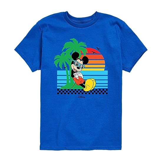 Disney Collection Little & Big Kid Boys Crew Neck Short Sleeve Regular Fit Mickey and Friends Mickey Mouse Graphic T-Shirt