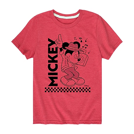 Disney Collection Little & Big Kid Boys Crew Neck Short Sleeve Regular Fit Mickey and Friends Mickey Mouse Graphic T-Shirt