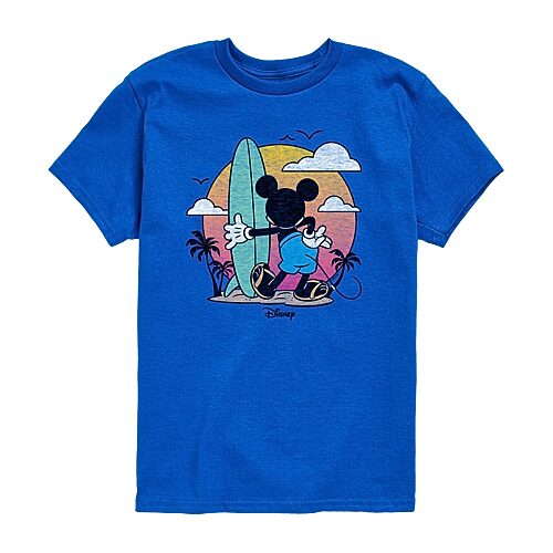 Disney Collection Little & Big Kid Boys Crew Neck Short Sleeve Regular Fit Mickey and Friends Mickey Mouse Graphic T-Shirt, X-large, Blue