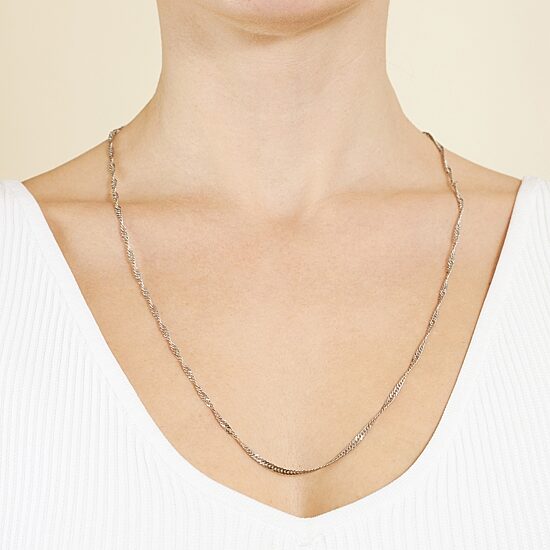 Silver Reflections Pure Silver Over Brass 16-30" Chain Necklace