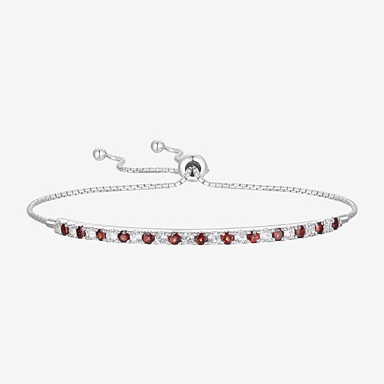 Gemstone Sterling Silver Bolo Bracelet