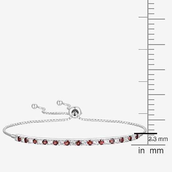 Gemstone Sterling Silver Bolo Bracelet