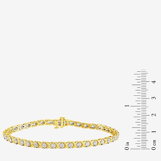 Womens 2 CT. T.W. Lab Grown White Diamond 10K White Gold 7.5 Inch Tennis Bracelet