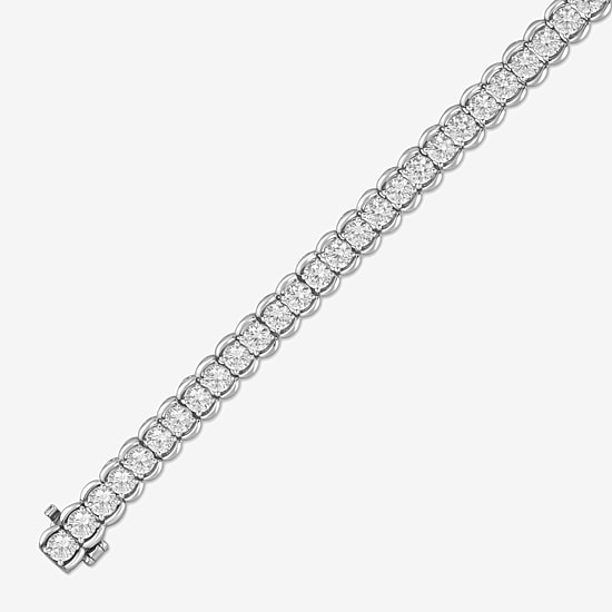 Womens 10 Ct.T.W. Lab Grown White Diamond 10K Gold Tennis Bracelet