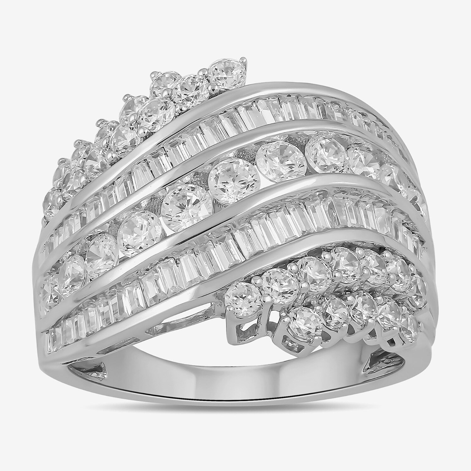 Womens 2 CT. Lab Grown White Diamond 10K Gold Band