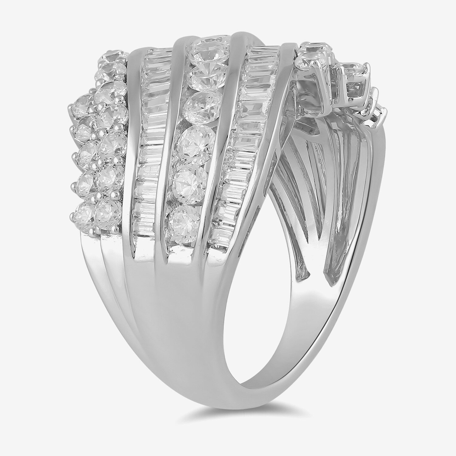 Womens 2 CT. Lab Grown White Diamond 10K Gold Band