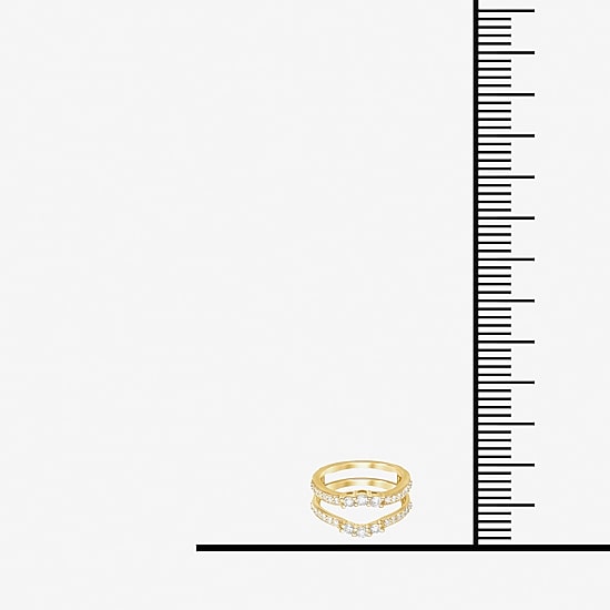 Womens 3/4 CT. T.W. Natural White Diamond 14K Gold Ring Guard
