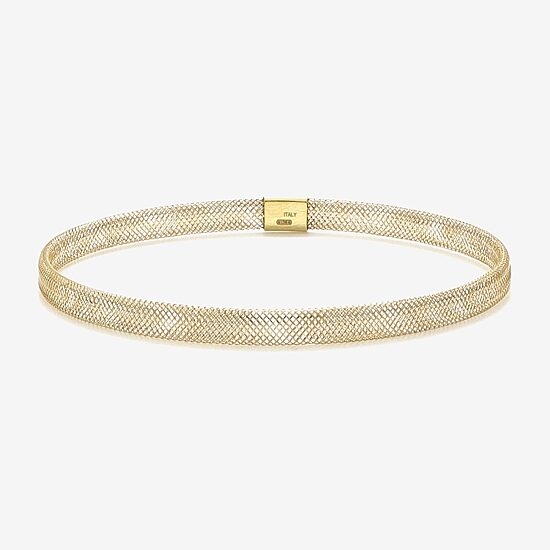 Made in Italy Womens 10K Gold Bangle Bracelet
