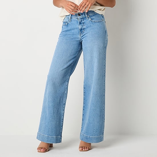 A.N.A Womens High Rise Wide Leg Jean