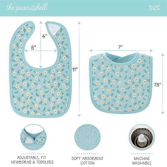 The Peanutshell Sweet Girls 10-pc. Bib