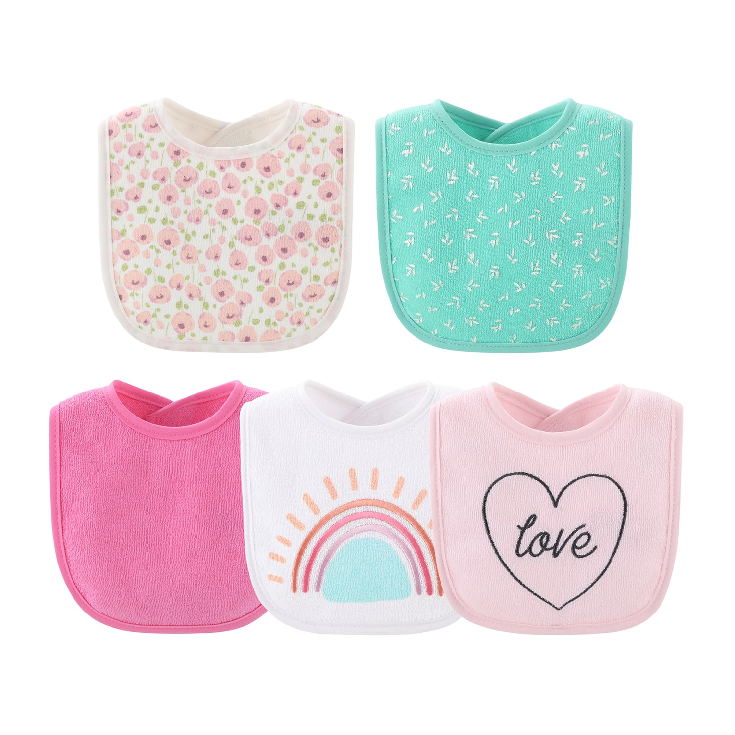 The Peanutshell Sweet Girls 10-pc. Bib