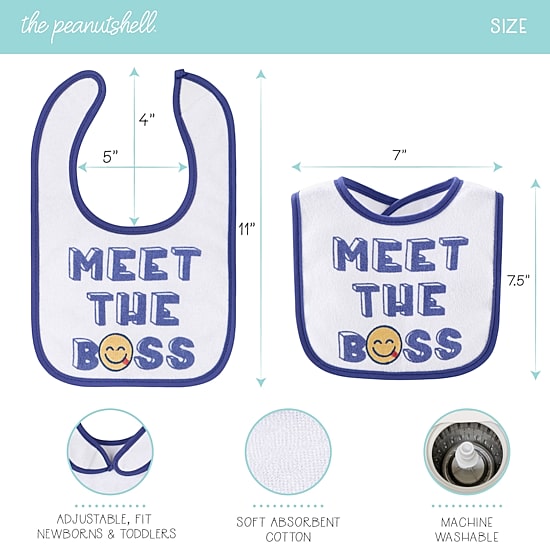 The Peanutshell Oh Boy! Boys 10-pc. Bib