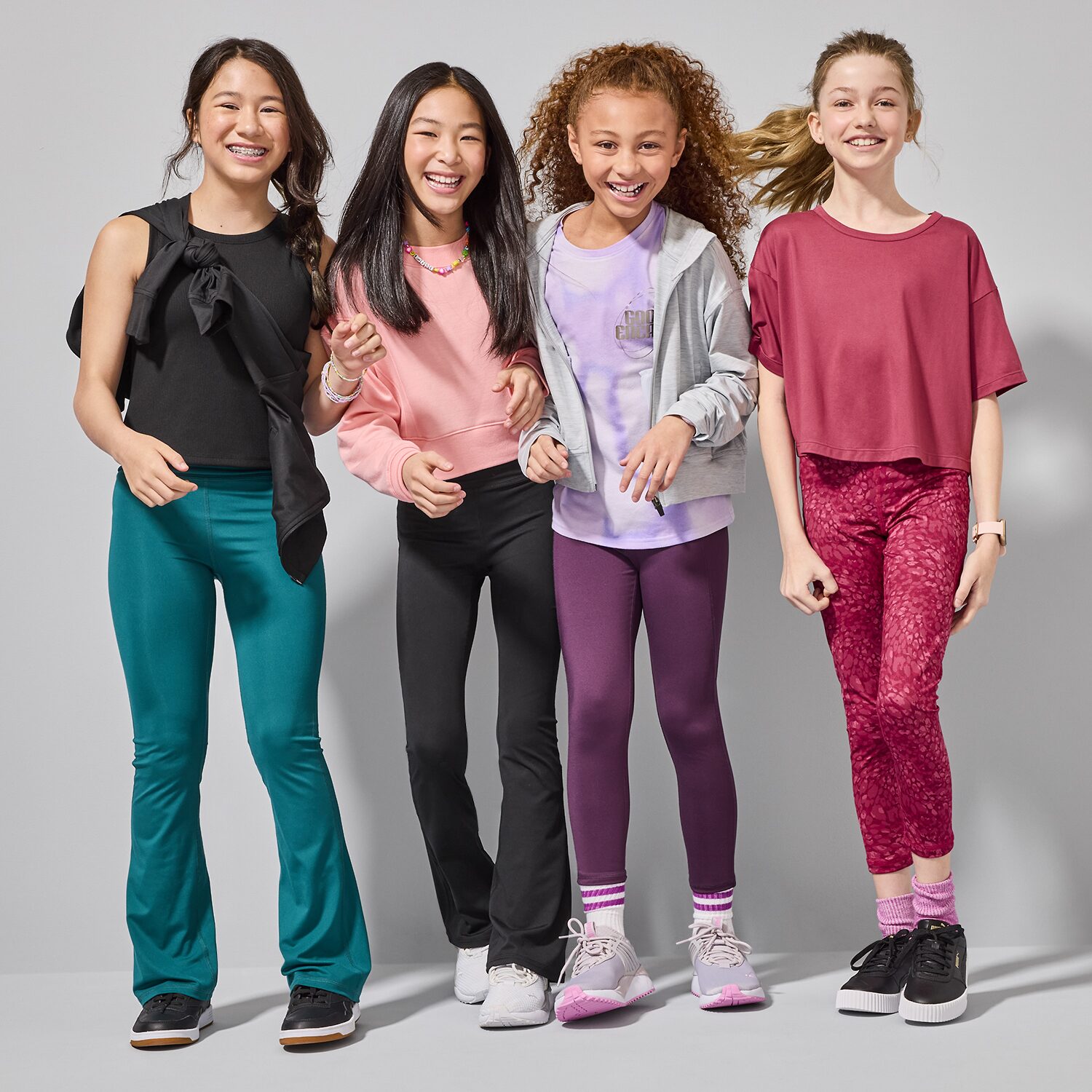 Xersion Little & Big Kid Girls Crew Neck Short Sleeve Active T-Shirt