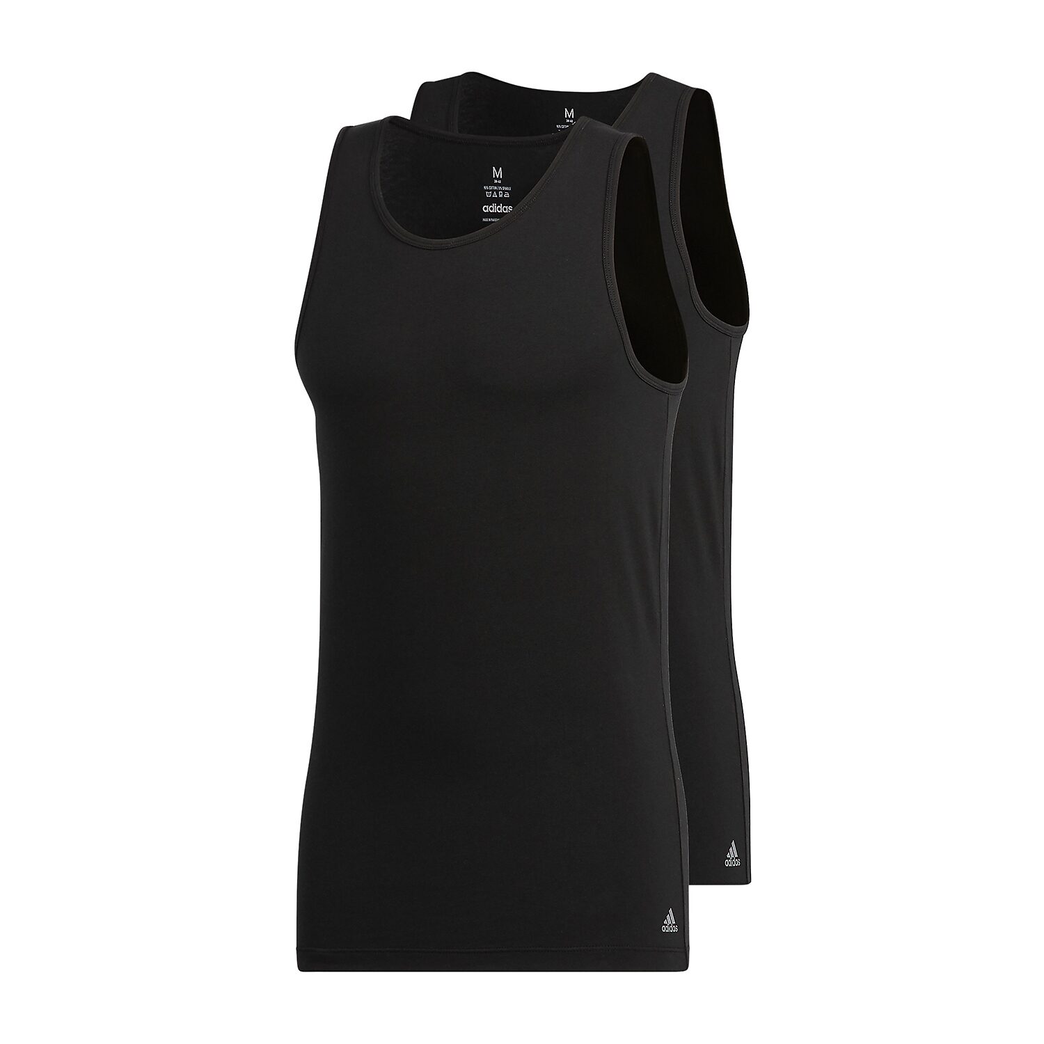 adidas Stretch Mens Crew Neck Sleeveless 2 Pack Tank