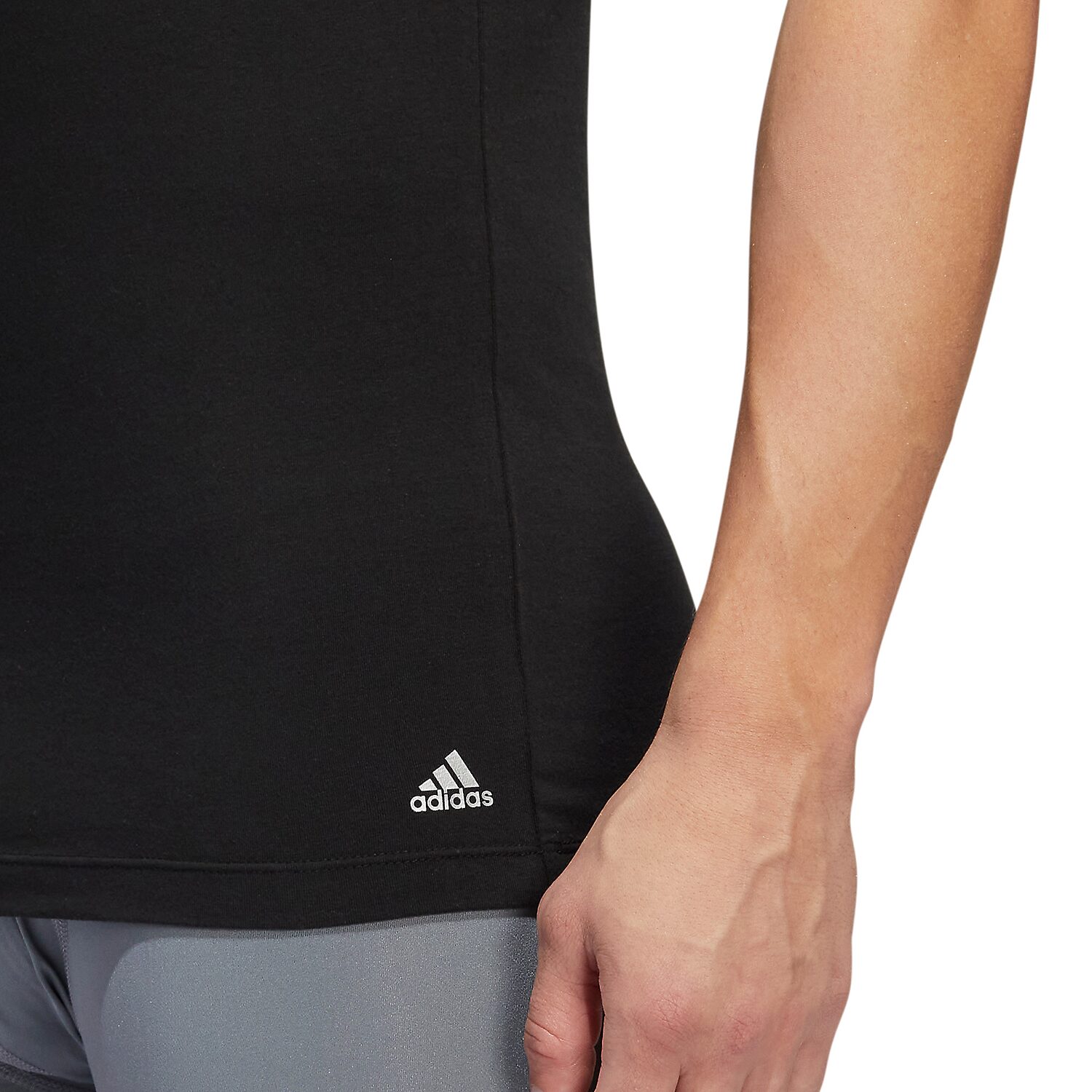 adidas Stretch Mens Crew Neck Sleeveless 2 Pack Tank