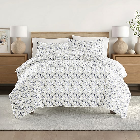 Casual Comfort Premium Ultra Soft 3-pc. Blossoms Print Duvet Cover Set