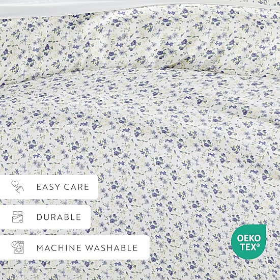 Casual Comfort Premium Ultra Soft 3-pc. Blossoms Print Duvet Cover Set