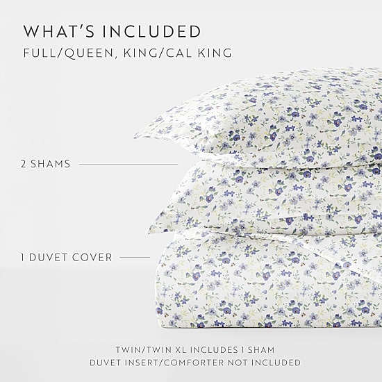 Casual Comfort Premium Ultra Soft 3-pc. Blossoms Print Duvet Cover Set