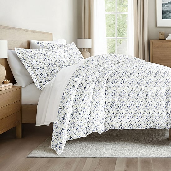 Casual Comfort Premium Ultra Soft 3-pc. Blossoms Print Duvet Cover Set