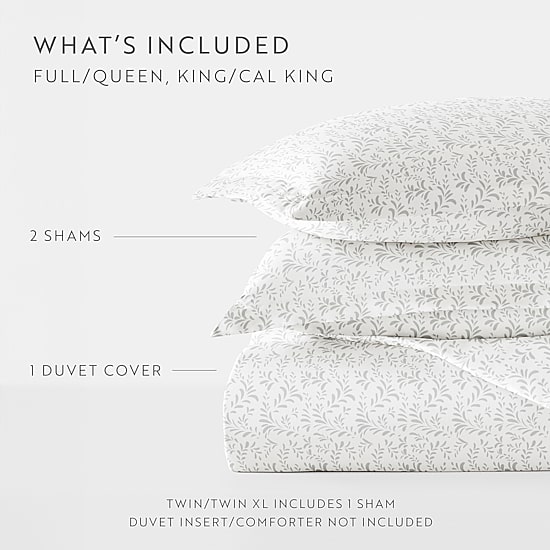 Casual Comfort Premium Ultra Soft 3-pc. Burst of Vines Print Duvet Cover Set