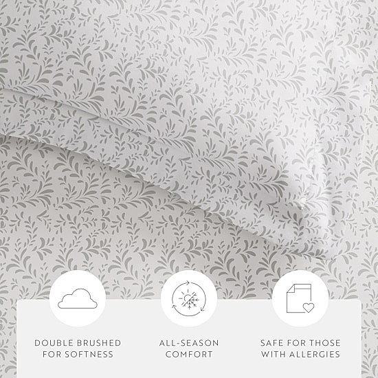 Casual Comfort Premium Ultra Soft 3-pc. Burst of Vines Print Duvet Cover Set