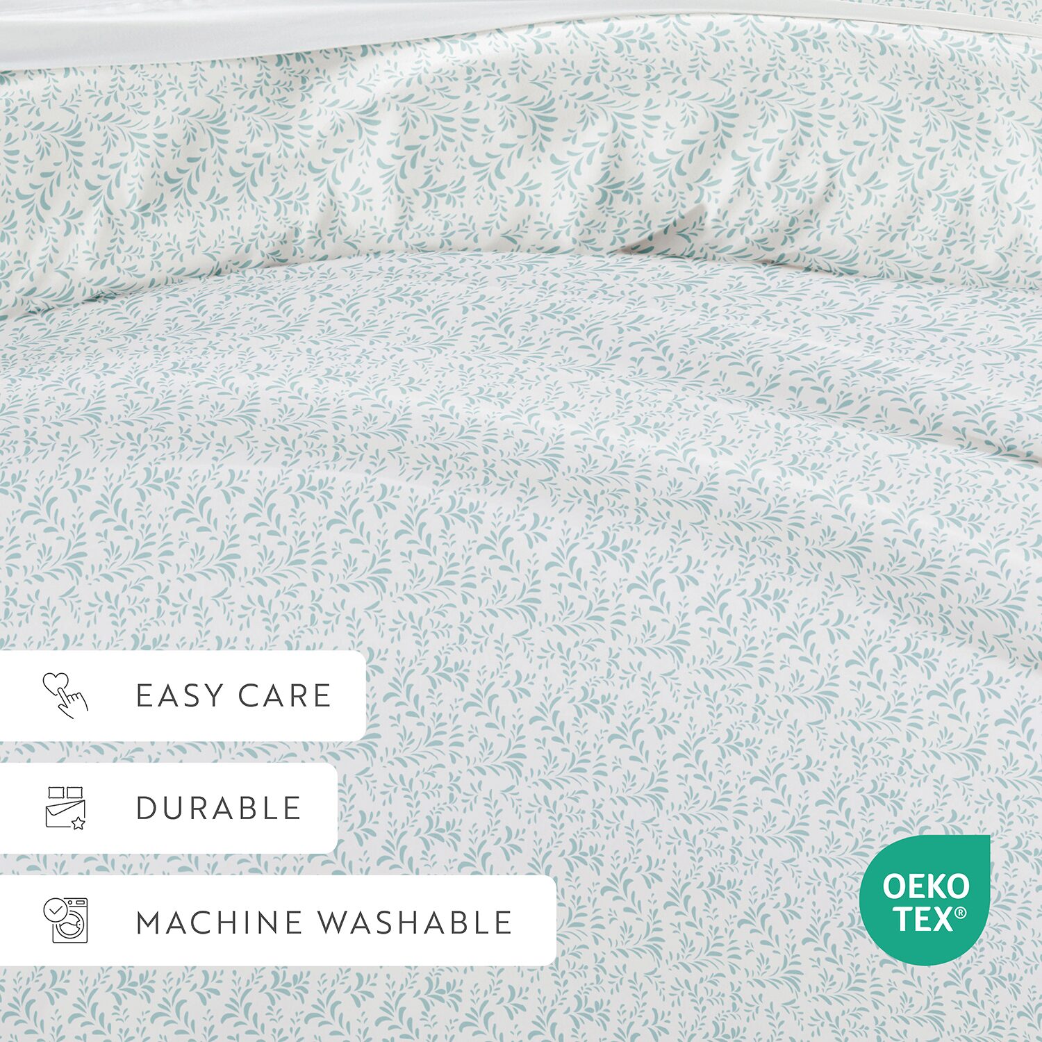 Casual Comfort Premium Ultra Soft 3-pc. Burst of Vines Print Duvet Cover Set