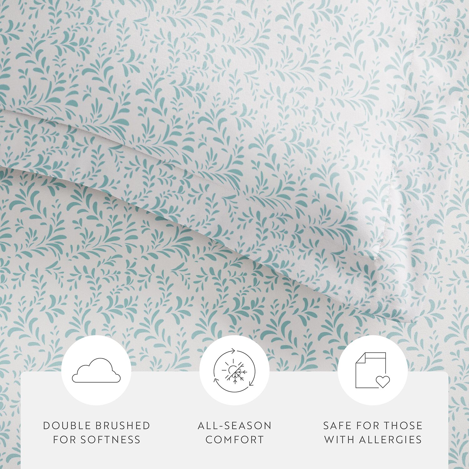Casual Comfort Premium Ultra Soft 3-pc. Burst of Vines Print Duvet Cover Set
