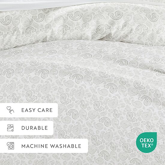 Casual Comfort Premium Ultra Soft 3-pc. Coarse Paisley Print Duvet Cover Set