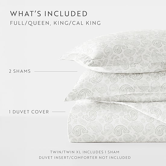 Casual Comfort Premium Ultra Soft 3-pc. Coarse Paisley Print Duvet Cover Set