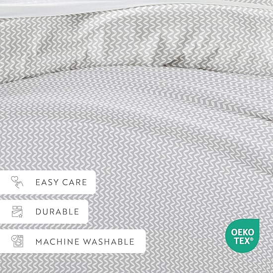Casual Comfort Premium Ultra Soft 3-pc. Puffed Chevron Print Duvet Cover Set