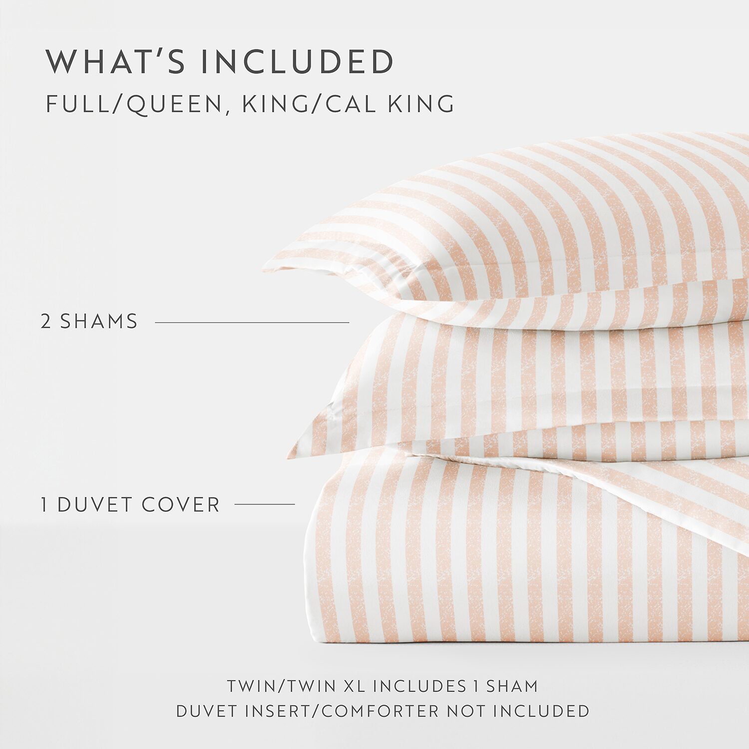 Casual Comfort Premium Ultra Soft Puffed Rugged Stripes Duvet Cover Set
