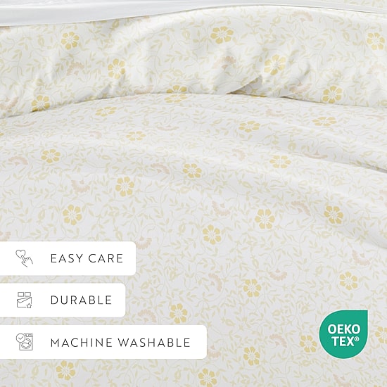 Casual Comfort Premium Ultra Soft Spring Vines Print Duvet Cover Set