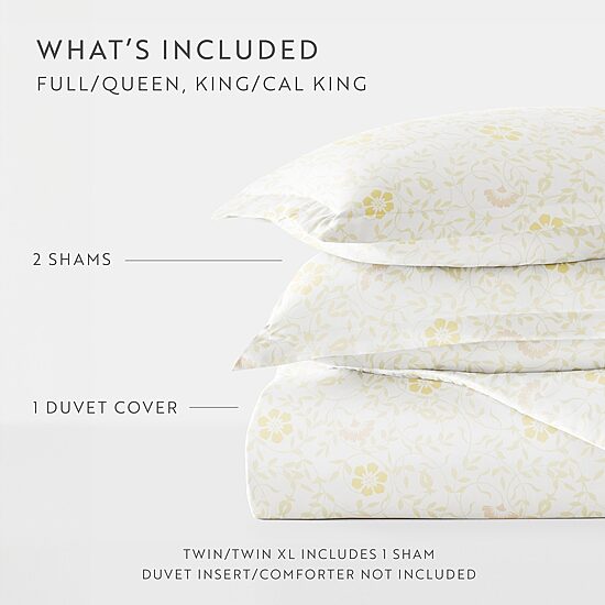 Casual Comfort Premium Ultra Soft Spring Vines Print Duvet Cover Set