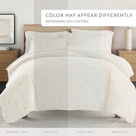 Casual Comfort Premium Ultra Soft Spring Vines Print Duvet Cover Set
