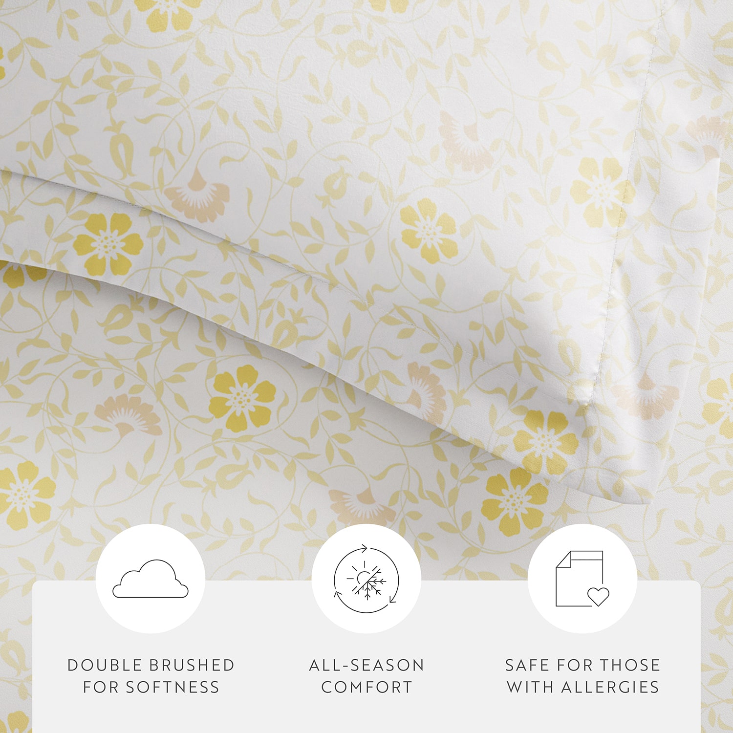 Casual Comfort Premium Ultra Soft Spring Vines Print Duvet Cover Set