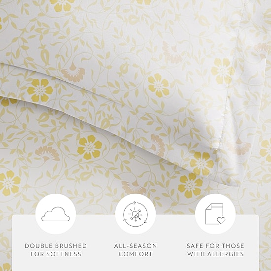 Casual Comfort Premium Ultra Soft Spring Vines Print Duvet Cover Set