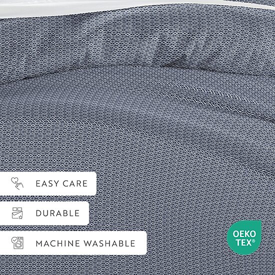 Casual Comfort Premium Ultra Soft Blue Diamond Pattern Duvet Cover Set