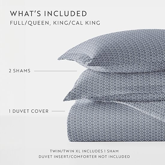 Casual Comfort Premium Ultra Soft Blue Diamond Pattern Duvet Cover Set