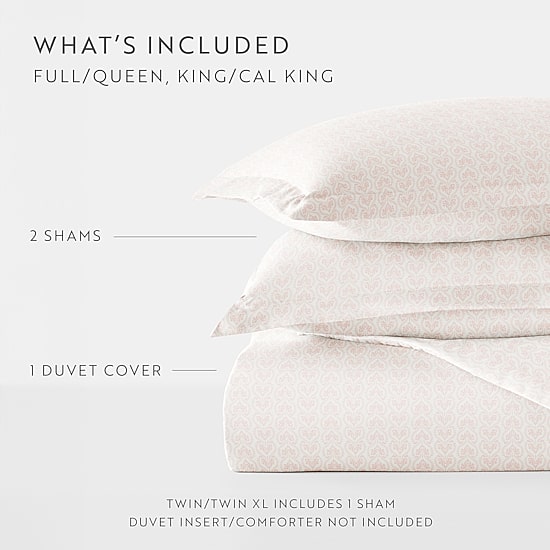 Casual Comfort Premium Ultra Soft Classic Pink Pattern Duvet Cover Set