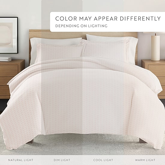 Casual Comfort Premium Ultra Soft Classic Pink Pattern Duvet Cover Set