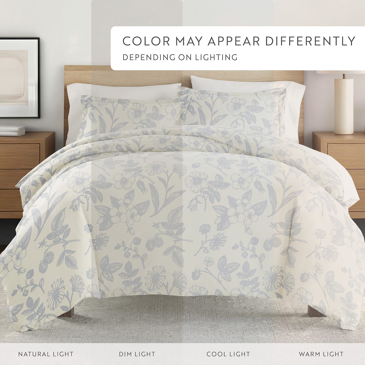 Casual Comfort Premium Ultra Soft Garden Pattern Duvet Cover Set