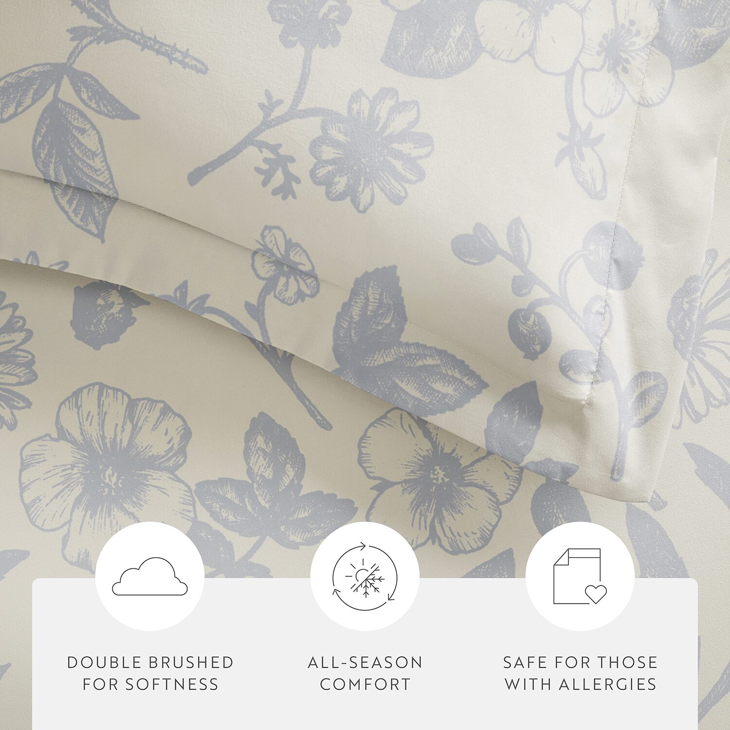 Casual Comfort Premium Ultra Soft Garden Pattern Duvet Cover Set