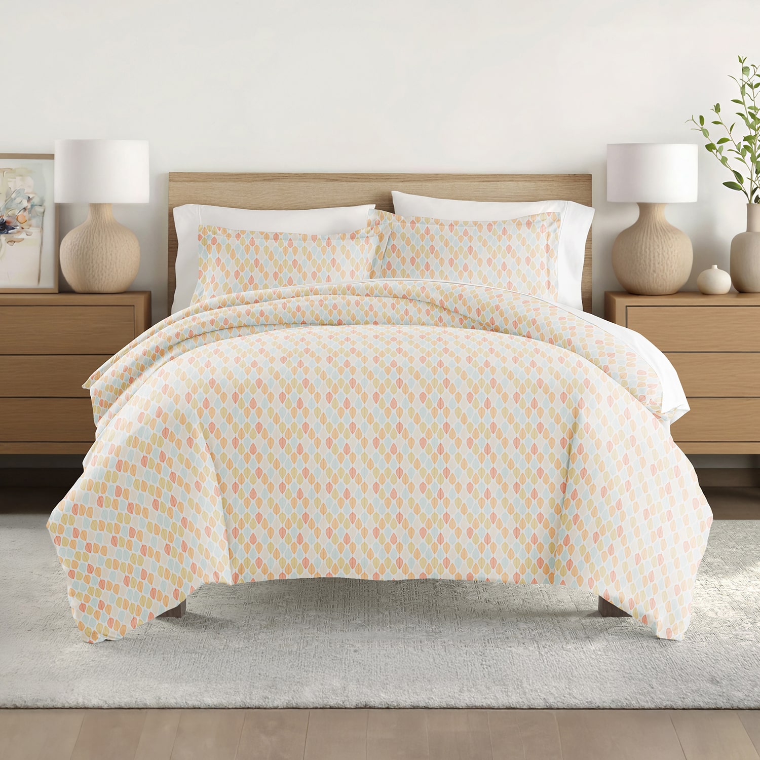 Casual Comfort Premium Ultra Soft Fall Foliage Duvet Cover Set