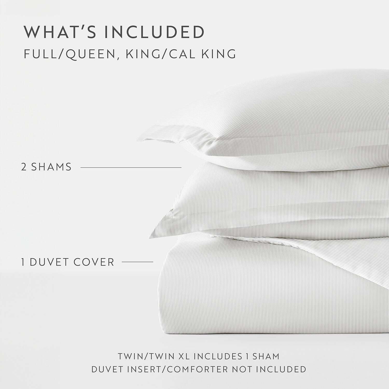 Casual Comfort Premium Ultra Soft Pinstriped Duvet Cover Set