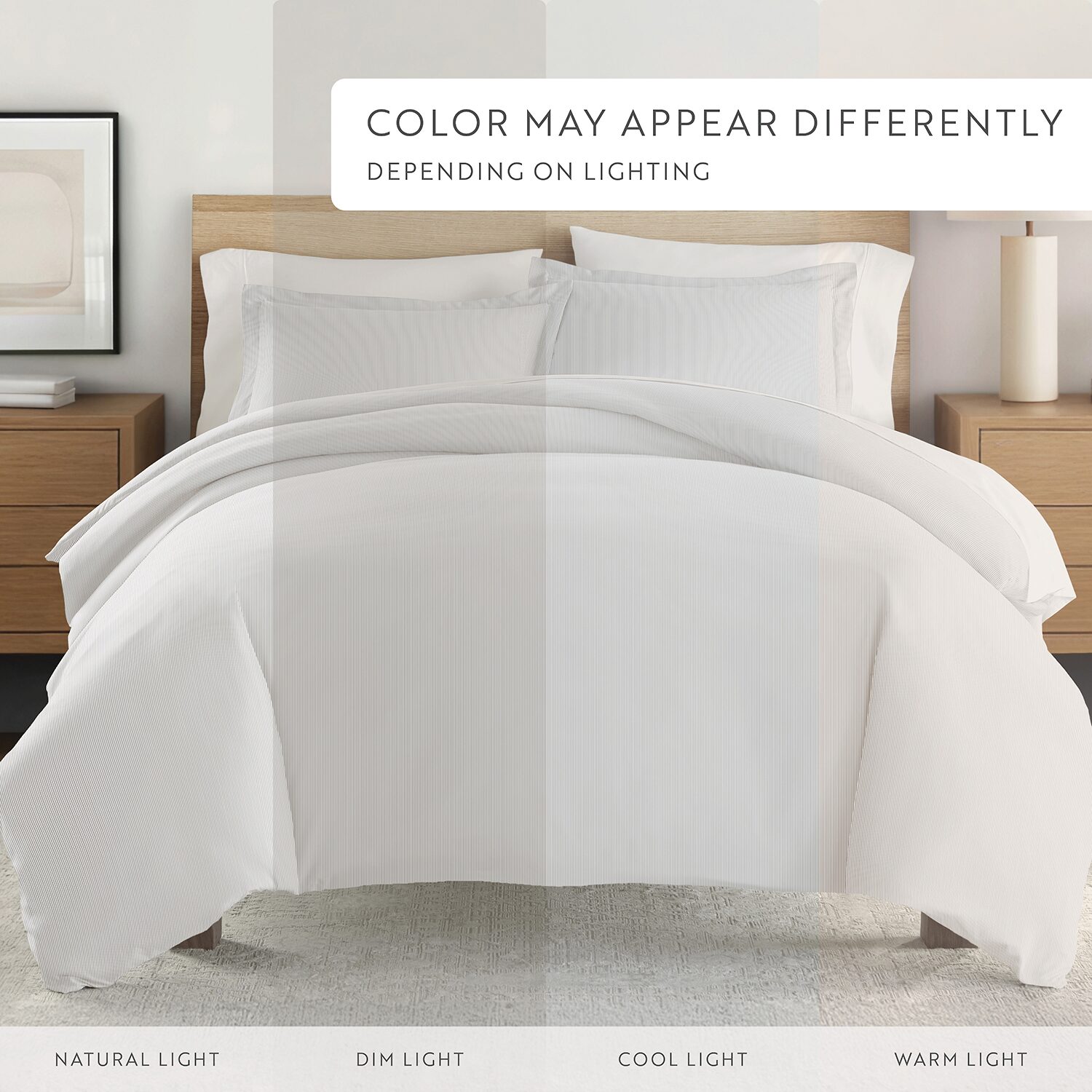 Casual Comfort Premium Ultra Soft Pinstriped Duvet Cover Set